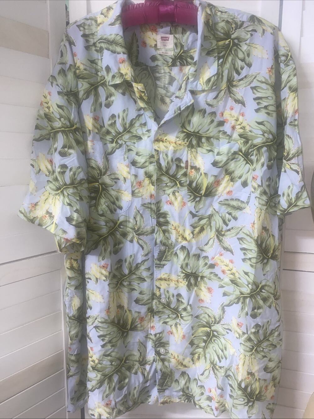 Levi's San Francisco Relaxed Fit Hawaiian Shirt Men’s XXL Tropical Camp Viscose